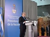 Faurie habla durante la ceremonia en el Museo de la Casa Rosada