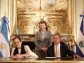Bukele en Argentina: Mondino y su par salvadoreña firmaron acuerdos en el Palacio San Martín