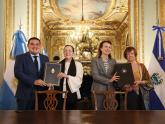Bukele en Argentina: Mondino y su par salvadoreña firmaron acuerdos en el Palacio San Martín