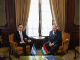 Los Cancilleres de la Argentina y Hungría, Gerardo Werthein y Péter Szijjártó 