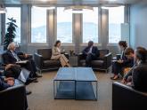 Mondino con el Director General de la OIT, Gilbert Houngbo