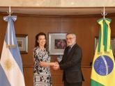 Mondino recibió al embajador de Brasil, Julio Bitelli