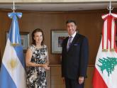 Mondino con el Embajador de la República Libanesa Johnny Ibrahim