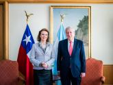 Diana Mondino y Alberto van Klaveren, cancilleres de Argentina y Chile