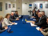 Mondino con el nuevo Canciller de Ucrania