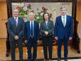 Mondino, Quirno y Bausili con el vicepresidente de la Comisión Nacional de Desarrollo y Reforma (CNDR), Zhao Chenxin