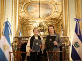 Bukele en Argentina: Mondino y su par salvadoreña firmaron acuerdos en el Palacio San Martín