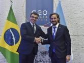 El canciller Santiago Cafiero mantuvo reuniones bilaterales con su par de Brasil, Carlos França