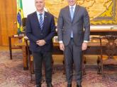 Secretario de Malvinas, Antártida y Atlántico Sur Guillermo Carmona y Canciller de Brasil Carlos Alberto Franco França