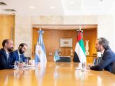 Cafiero recibió hoy al embajador de Emiratos Árabes Unidos en nuestro país, Saeed Abdulla Alqemzi