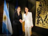 Canciller Diana Mondino y su par alemana, la Ministra Annalena Baerbock