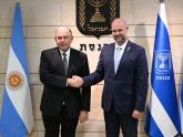 el Canciller Werthein, junto al Embajador Wahnish, visitó al Presidente del Parlamento israelí (Knesset), Amir Ohana