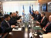 el Canciller Werthein, junto al Embajador Wahnish, visitó al Presidente del Parlamento israelí (Knesset), Amir Ohana