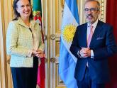 Reunión de Mondino con su par, el Ministro de Estado y Negocios Extranjeros, Paulo Rangel