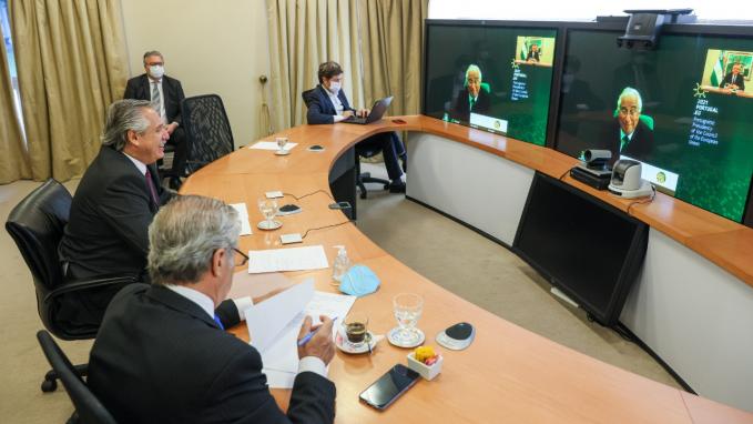 Presidente Fernández y Antonio Costa