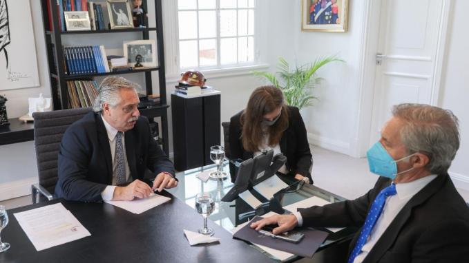 Alberto Fernández y Vladímir Putin