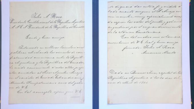 Copia de Cartas Credenciales del Embajador Arroyo ante Ecuador